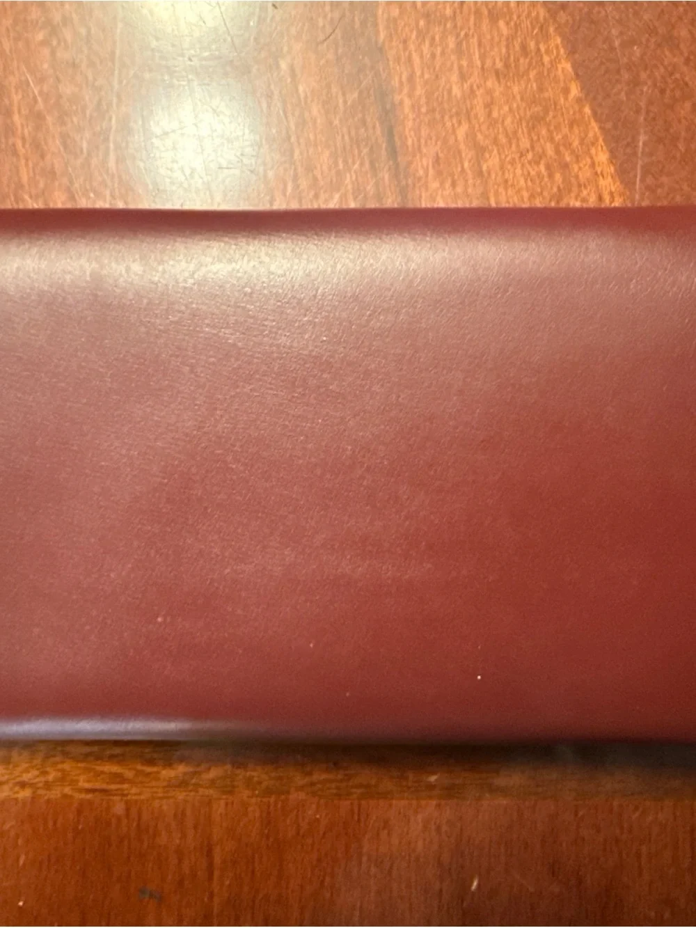 Salvatore Ferragamo Burgundy Leather Wallet with Gold Hardware
